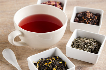 four different kind tea
