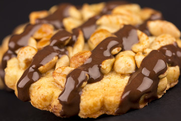 a biscuit with chocolate