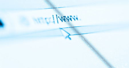 Computer Screen With Address Bar of Web Browser