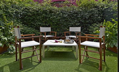 exterior furniture in the garden