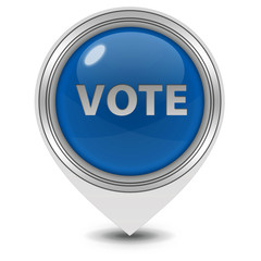 Vote pointer icon on white background