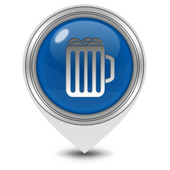 Beer pointer icon on white background