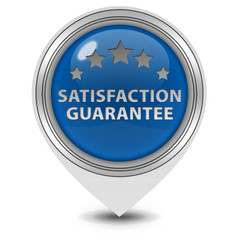 Satisfaction pointer icon on white background