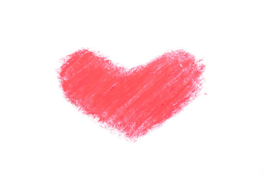 Crayon drawing of the heart