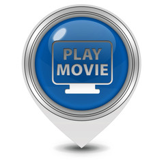 play pointer icon on white background
