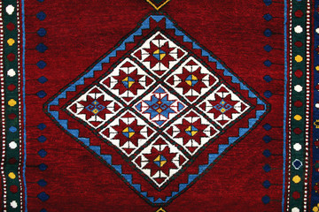The part of handmade azerbaijan carpet
