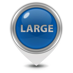 Large pointer icon on white background