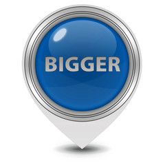 Bigger pointer icon on white background
