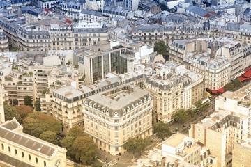 Fototapeta na wymiar Paris - retro aerial view