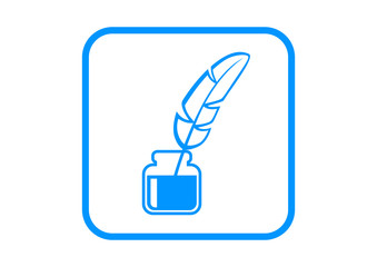 Quill vector icon on white background