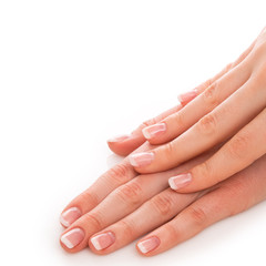 Hands with french manicure