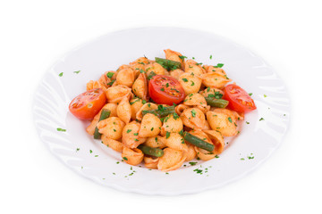 Italian pasta with tomato sauce