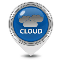Cloud pointer icon on white background