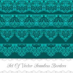 Set of seamless borders