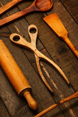 Wooden kitchen utensils