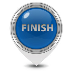 Finish pointer icon on white background