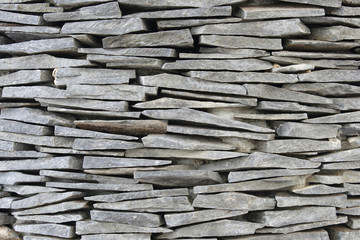 pattern of decorative slate stone wall