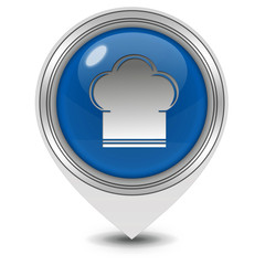 Chef pointer icon on white background