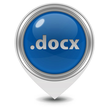 .docx pointer icon on white background