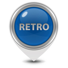 Retro pointer icon on white background