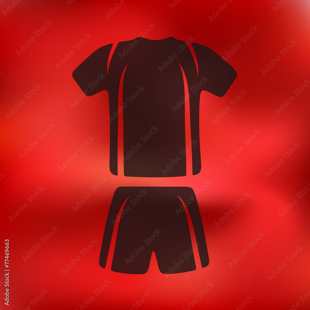 Poster football clothing icon on blurred background