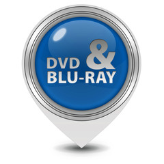 Dvd and bluray pointer icon on white background