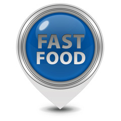 Faast food pointer icon on white background