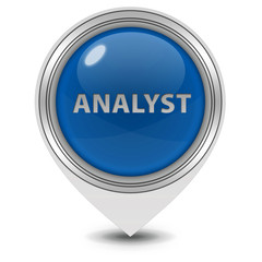 Analyst pointer icon on white background