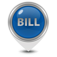 Bill pointer icon on white background