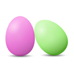 pink and green easter eggs
