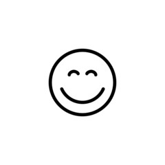 Happy Emoji Trendy Thin Line Icon