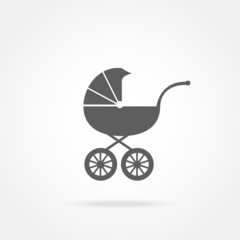 Fototapeta na wymiar Baby carriage icon
