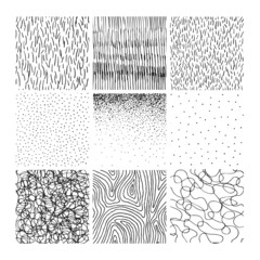 Vector collection ink hand drawn hatch texture - 77472662