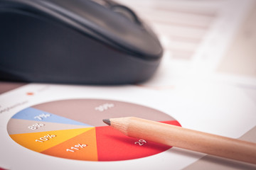 Showing business and financial report. Accounting