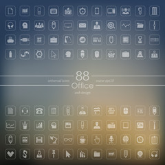 Set of office icons