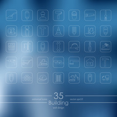 Set of building icons