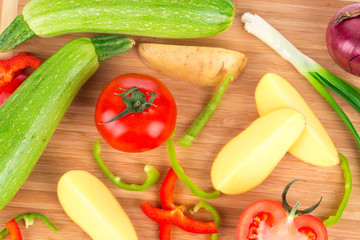 various ripe vegetables