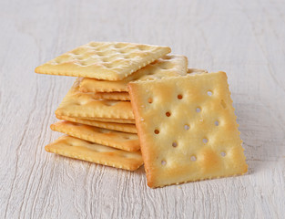 Cracker on wooden