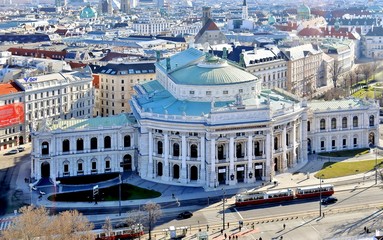 Burgtheater von oben, Wien, Österreich