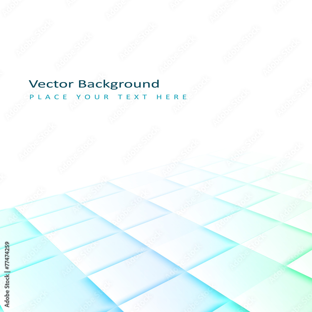 Poster abstract perspective background with square tiles