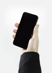 Female hand holding a smart phone