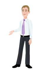 Office Worker in Action