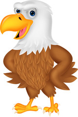 Naklejka premium Cartoon eagle posing
