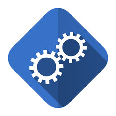 Fototapeta premium gears flat icon options sign