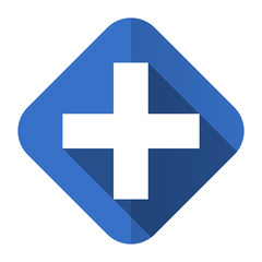 plus flat icon cross sign