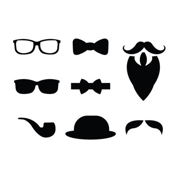 set of hipster elements