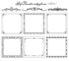 set of vintage borders and frames