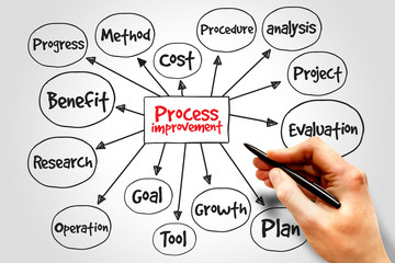 Process Improvement mind map, business concept