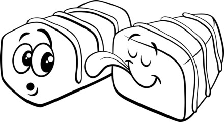 pralines cartoon coloring page