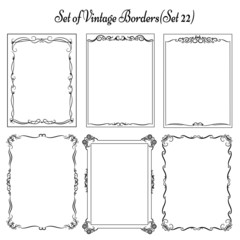 set of vintage borders and frames